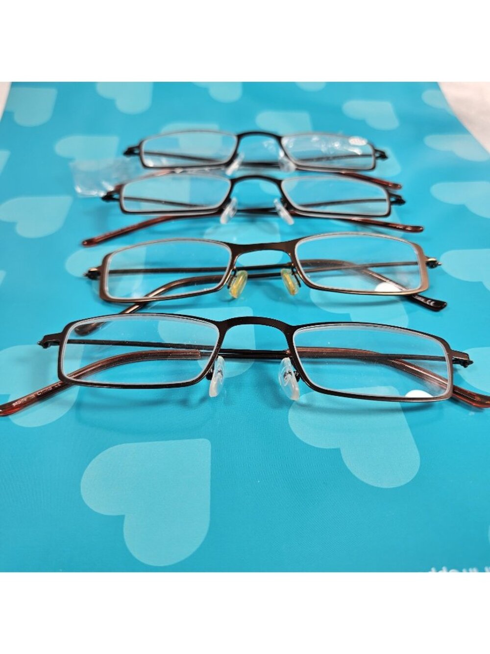 Lot of 4 Mixed Reading Glasses Readers +3.00 & +3.50 Black Brown Frames Spares